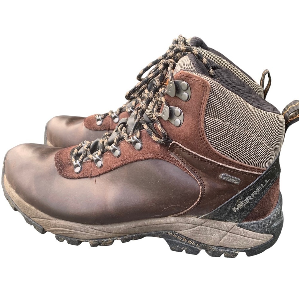 Merrell Reflex Men's Leather Mid Waterproof Hiking Boots Espresso 11.5 J154377C